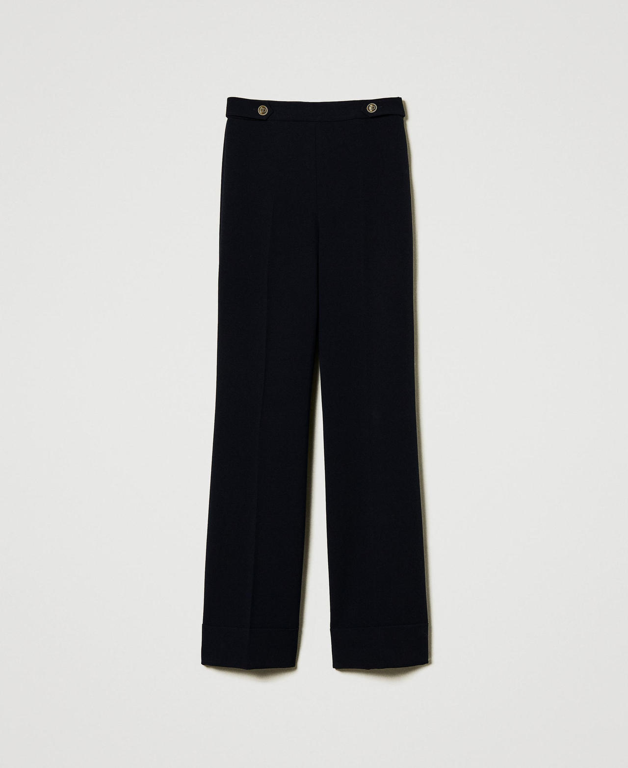 Scee by twin set Pantaloni a vita alta in cady crêpe