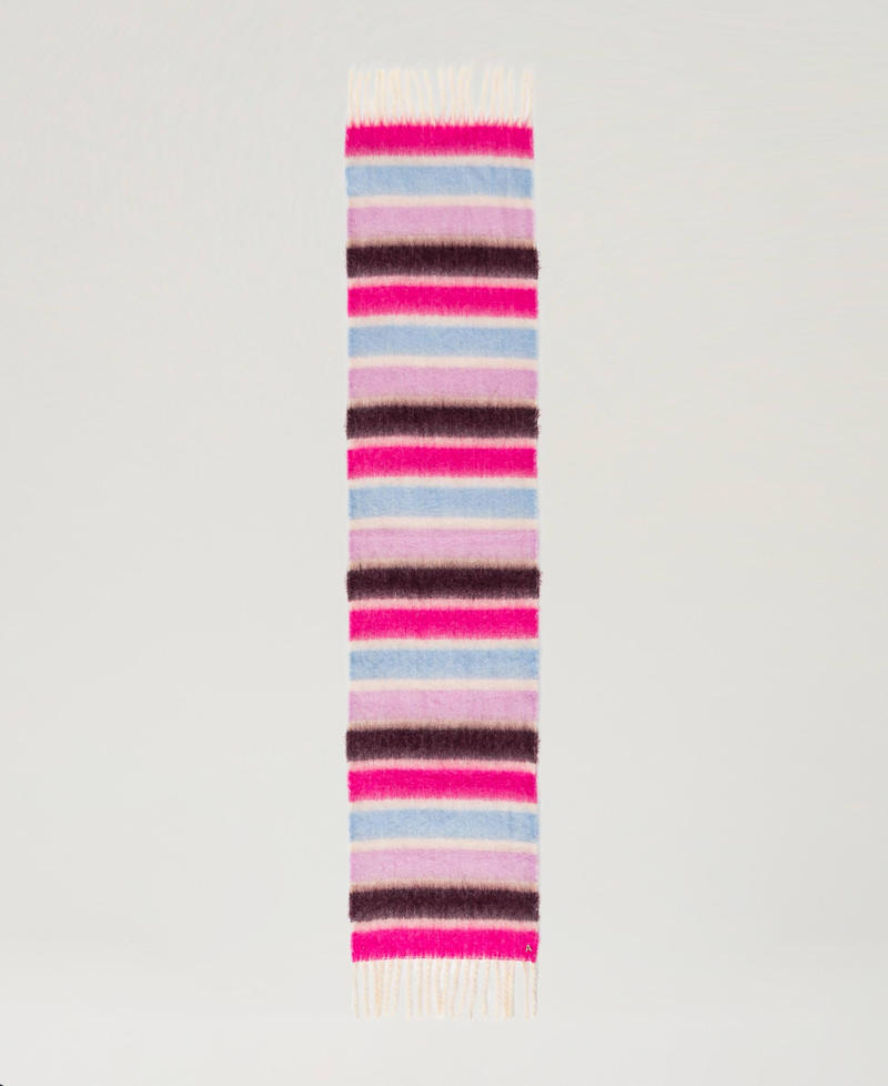 Scee by twin set Sciarpa a righe multicolor con frange 2025