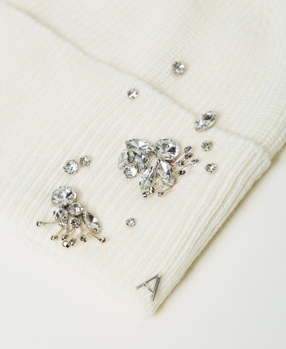 Scee by twin set Berretto in maglia con ricami In Linea