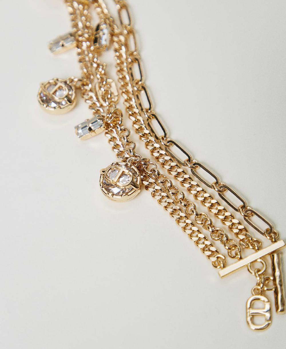 Scee by twin set Bracciale multifilo con pendenti In Vendita