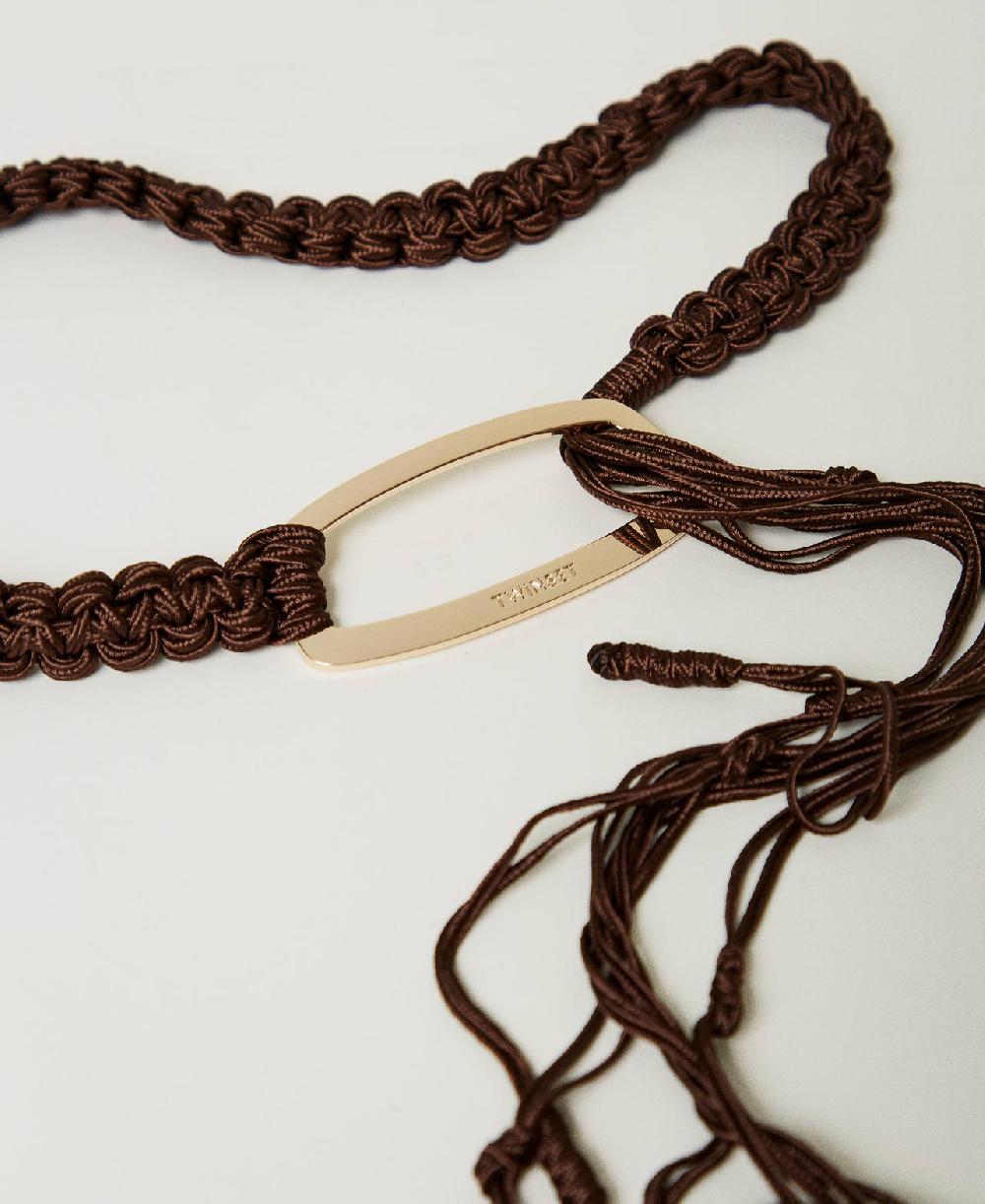 Scee by twin set Cintura crochet con fibbia logata Vendita Economica