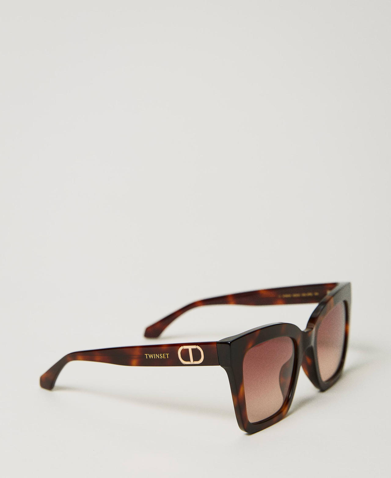 Scee by twin set Occhiali da sole squadrati tortoise Spedizione gratuita