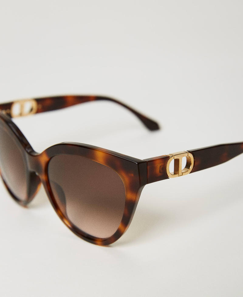 Scee by twin set Occhiali da sole cat-eye tortoise Black Friday