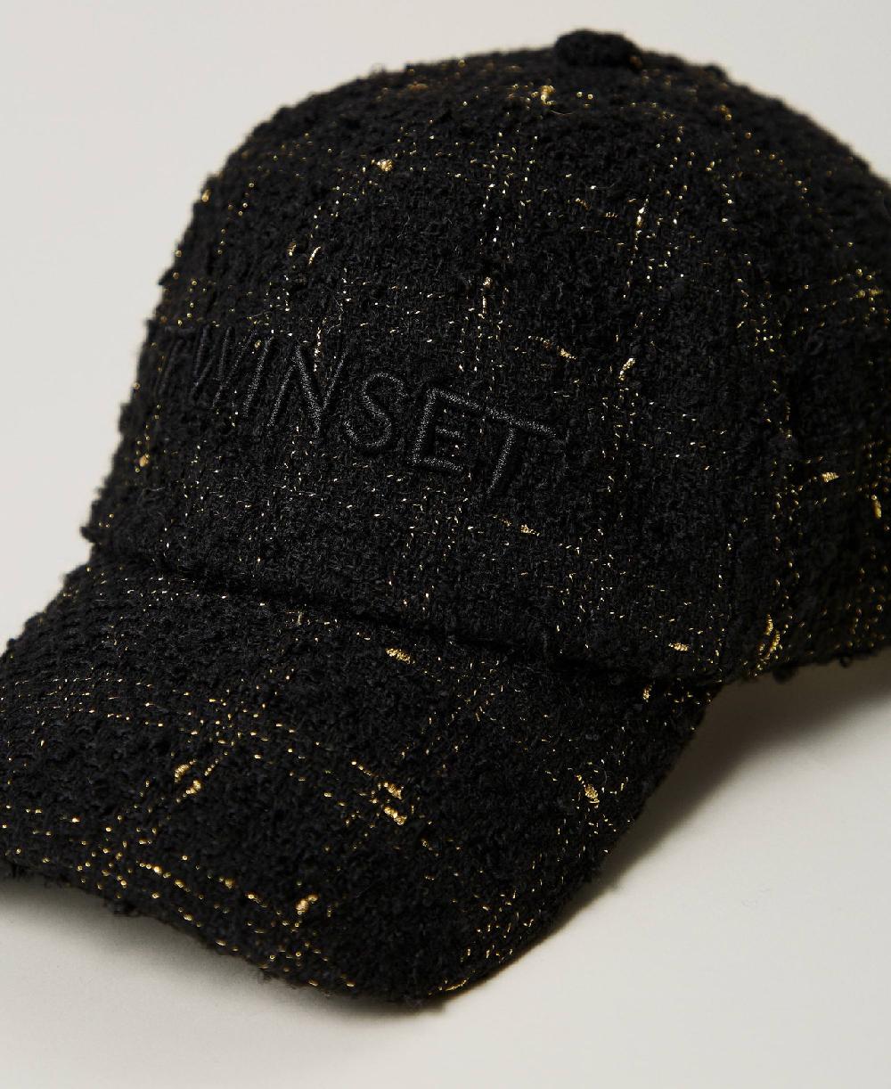Scee by twin set Cappello da baseball bouclé con logo Offerta natalizia