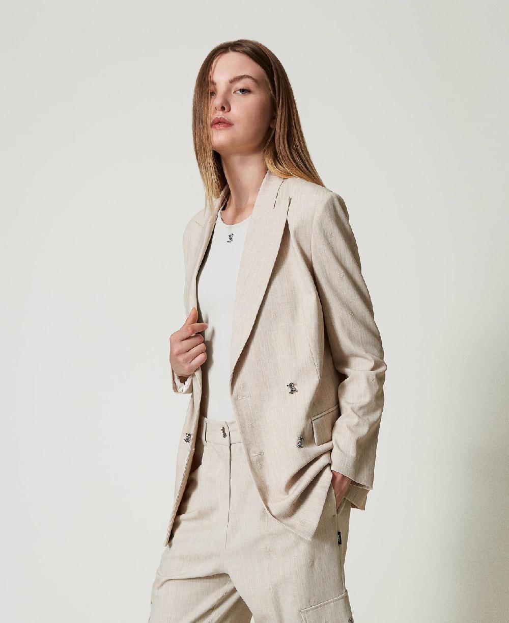 Scee by twin set Giacca blazer MYFO con ricamo Offerta Giorno del Papà