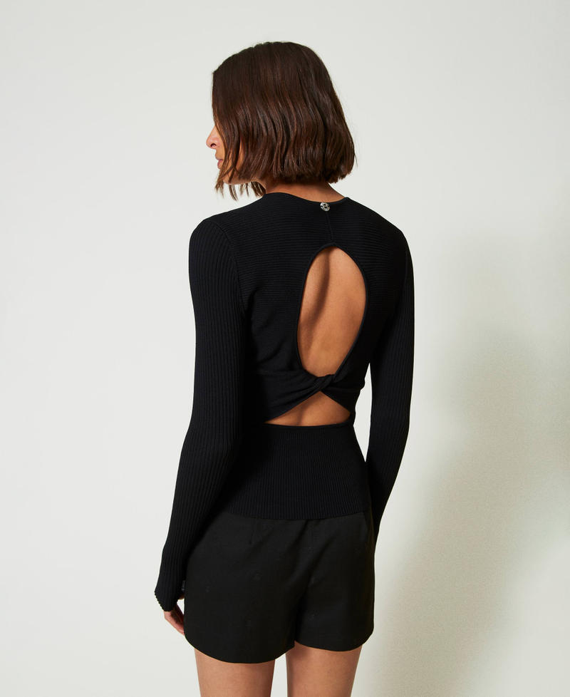 Scee by twin set Cardigan a costine con borchie Offerta Anniversario