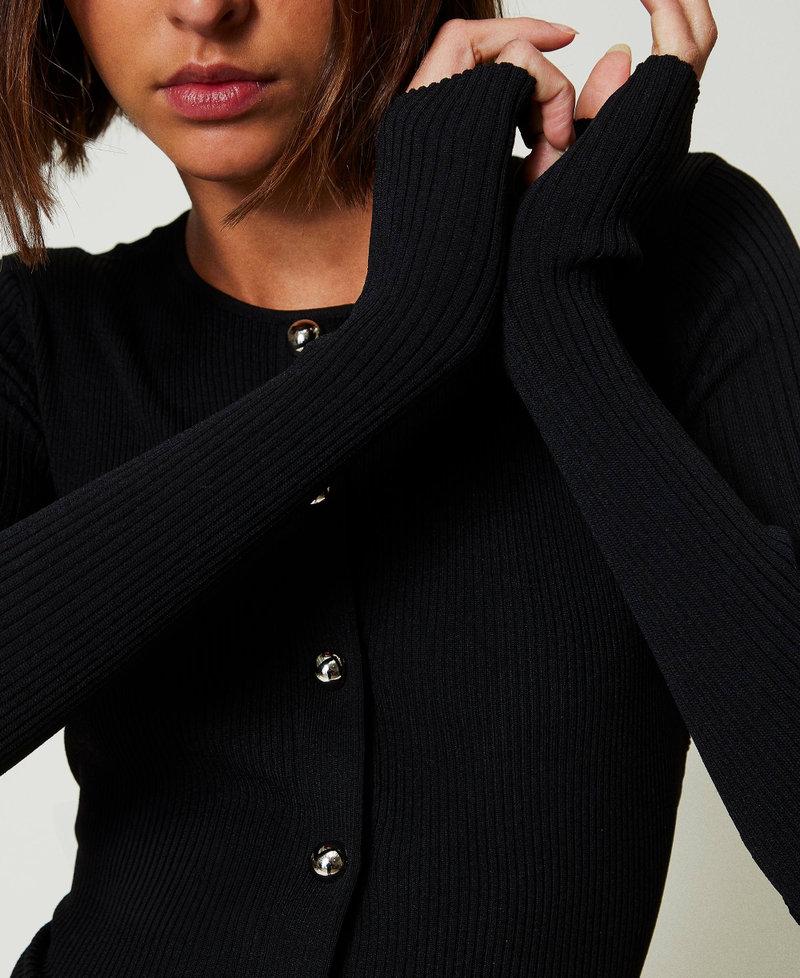 Scee by twin set Cardigan a costine con borchie Offerta Anniversario