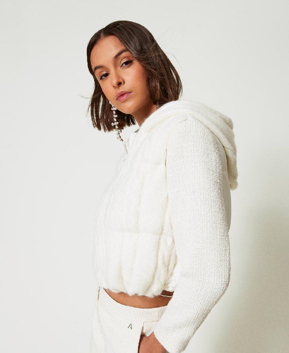 Scee by twin set Gilet imbottito con trecce Smaltimento dello stoccaggio