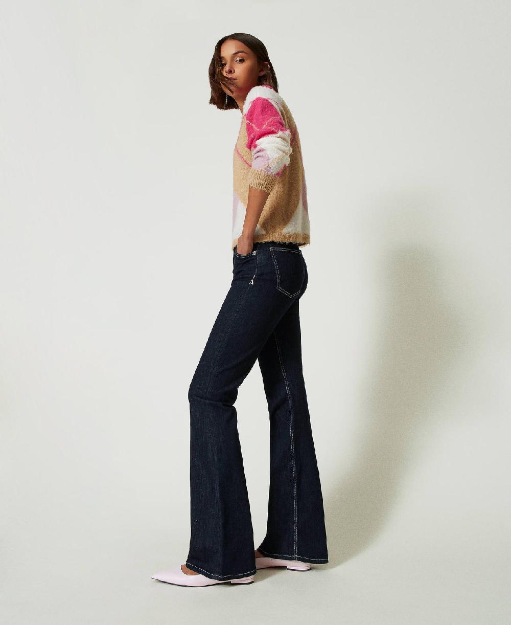 Scee by twin set Jeans flare cinque tasche Vendita calda