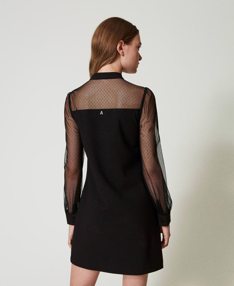 Scee by twin set Abito corto con tulle plumetis Online Outlet