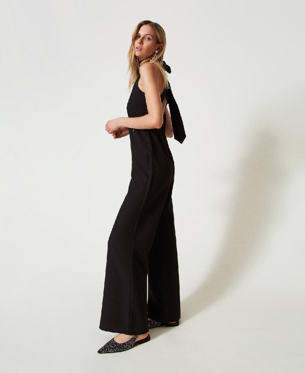 Scee by twin set Tuta halter in crêpe cady Offerta temporanea