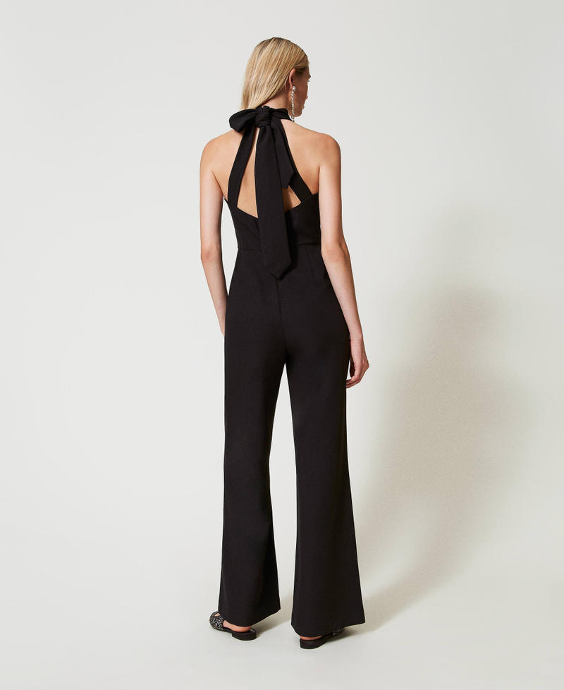 Scee by twin set Tuta halter in crêpe cady Offerta temporanea