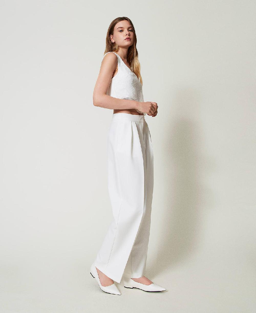 Scee by twin set Pantaloni a palazzo con pieghe Bestseller