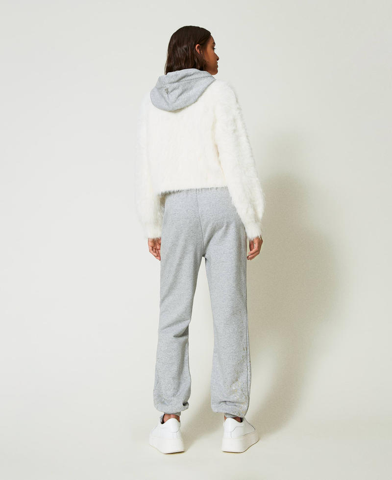 Scee by twin set Pantaloni joggers MYFO con stampa glitter Prezzo basso