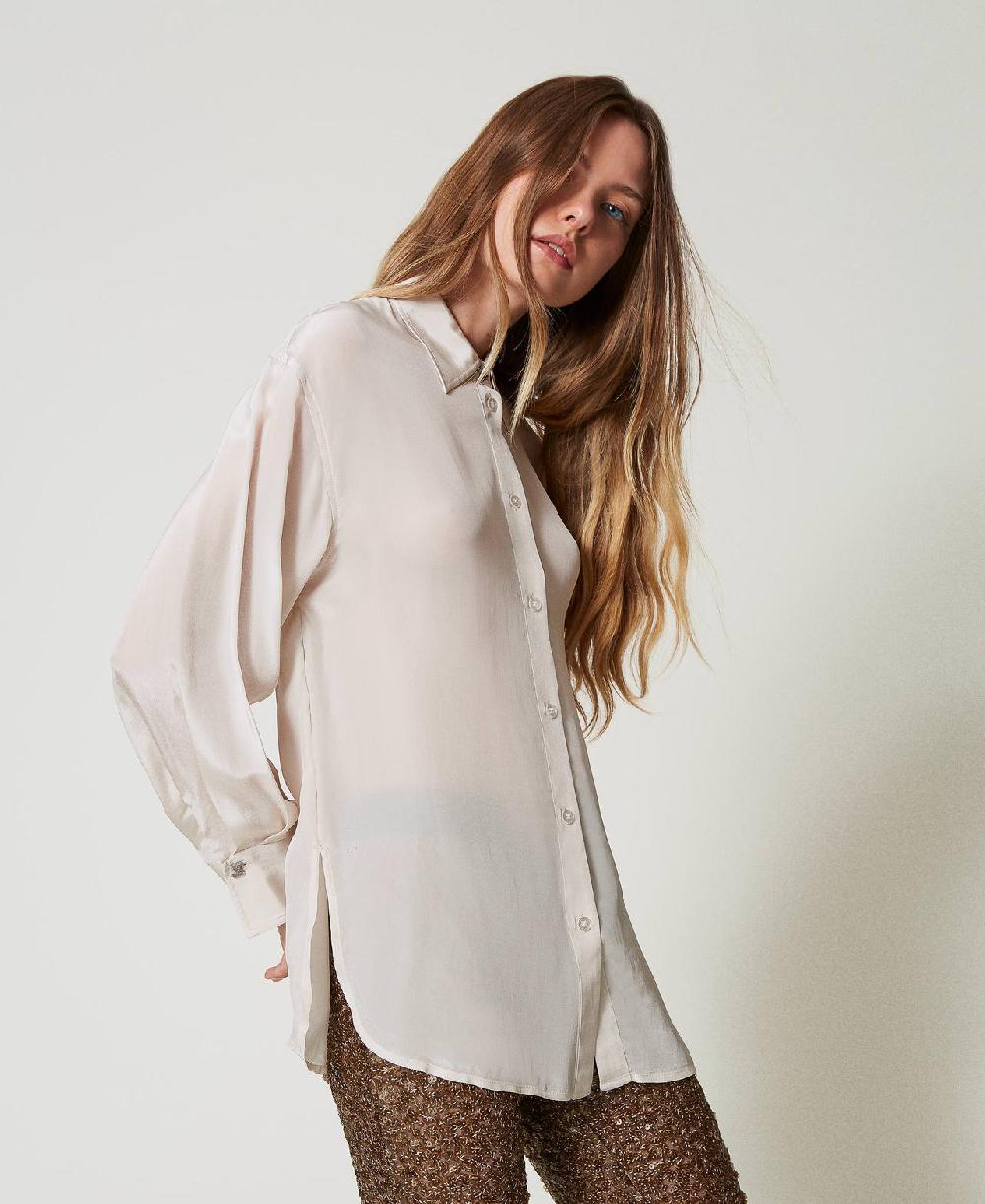 Scee by twin set Camicia MYFO in satin Offerta settimanale