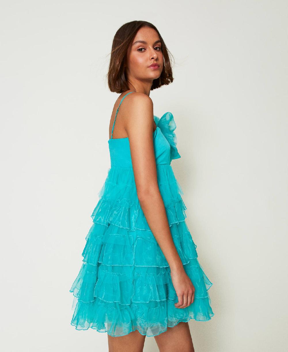 Scee by twin set Abito corto in tulle e organza Ritorno libero