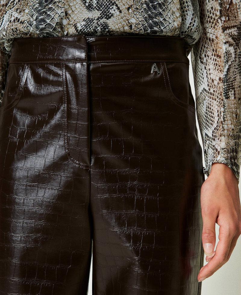 Scee by twin set Pantaloni barrel fit con stampa animalier Ultimo giorno