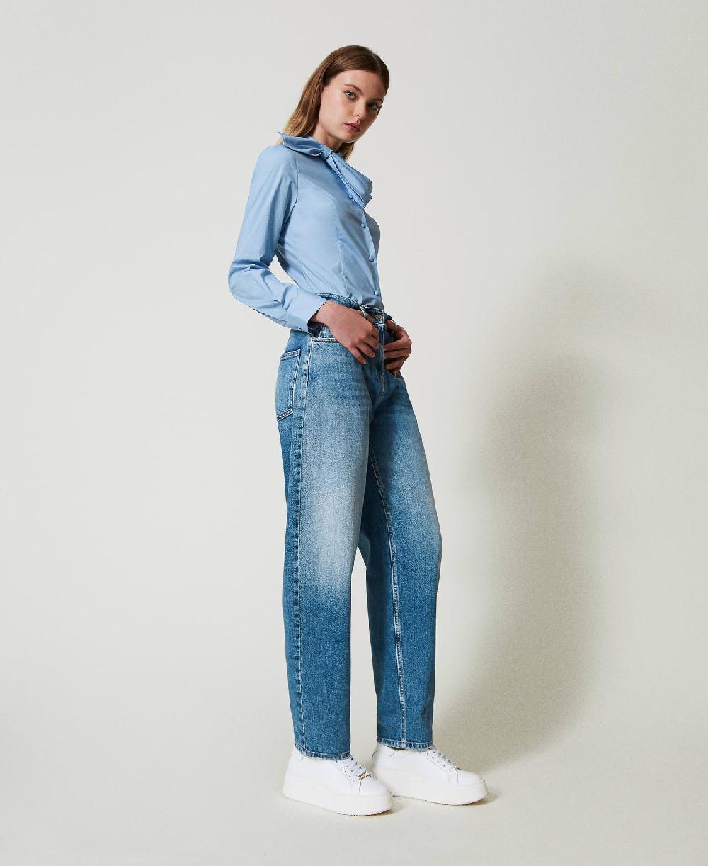 Scee by twin set Jeans carrot fit cinque tasche Fino al 60% di sconto
