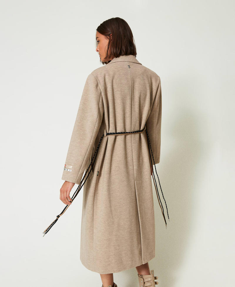 Scee by twin set Cappotto MYFO in panno diagonale Only for today