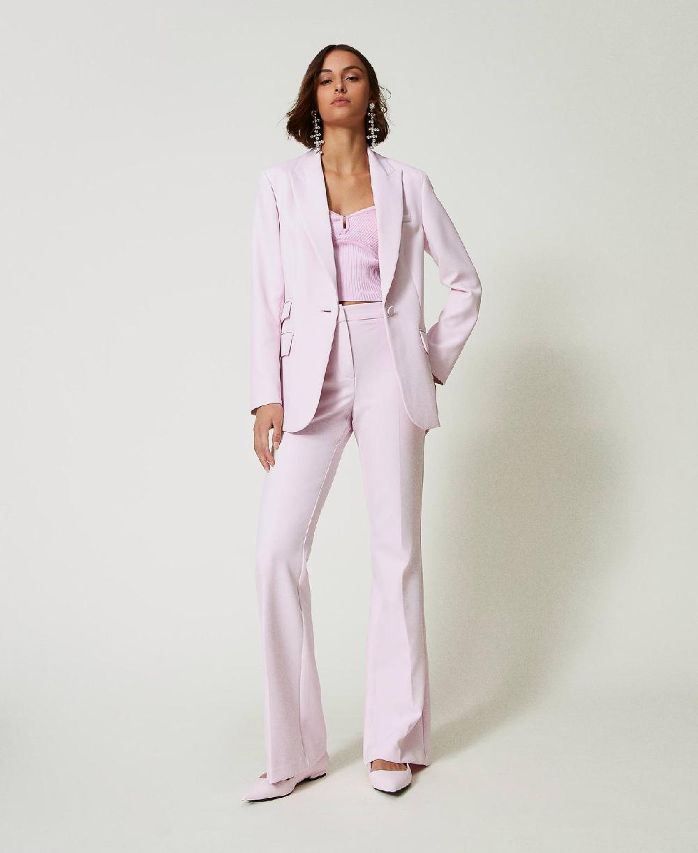 Scee by twin set Pantaloni flare in crêpe cady Fino al 55% di sconto