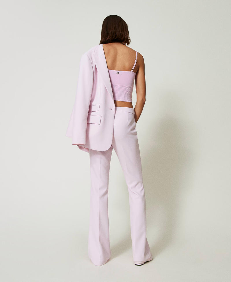Scee by twin set Pantaloni flare in crêpe cady Fino al 55% di sconto
