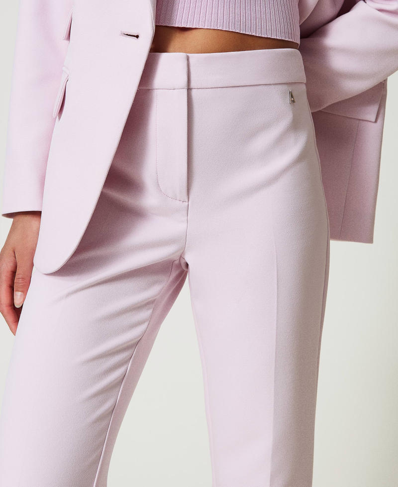 Scee by twin set Pantaloni flare in crêpe cady Fino al 55% di sconto