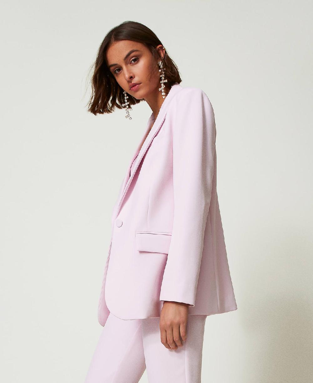 Scee by twin set Giacca blazer in crêpe cady Esporta salva