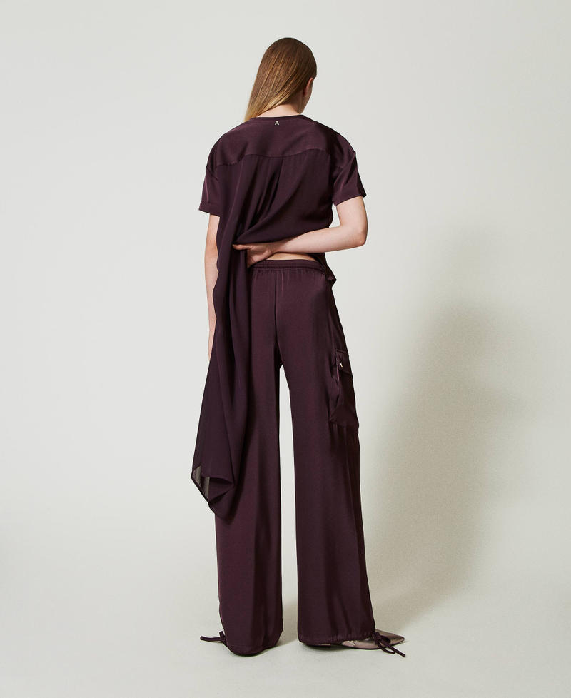 Scee by twin set Pantaloni cargo in raso Italia