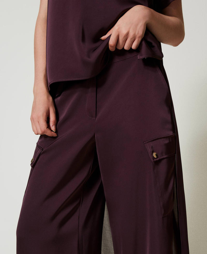 Scee by twin set Pantaloni cargo in raso Italia