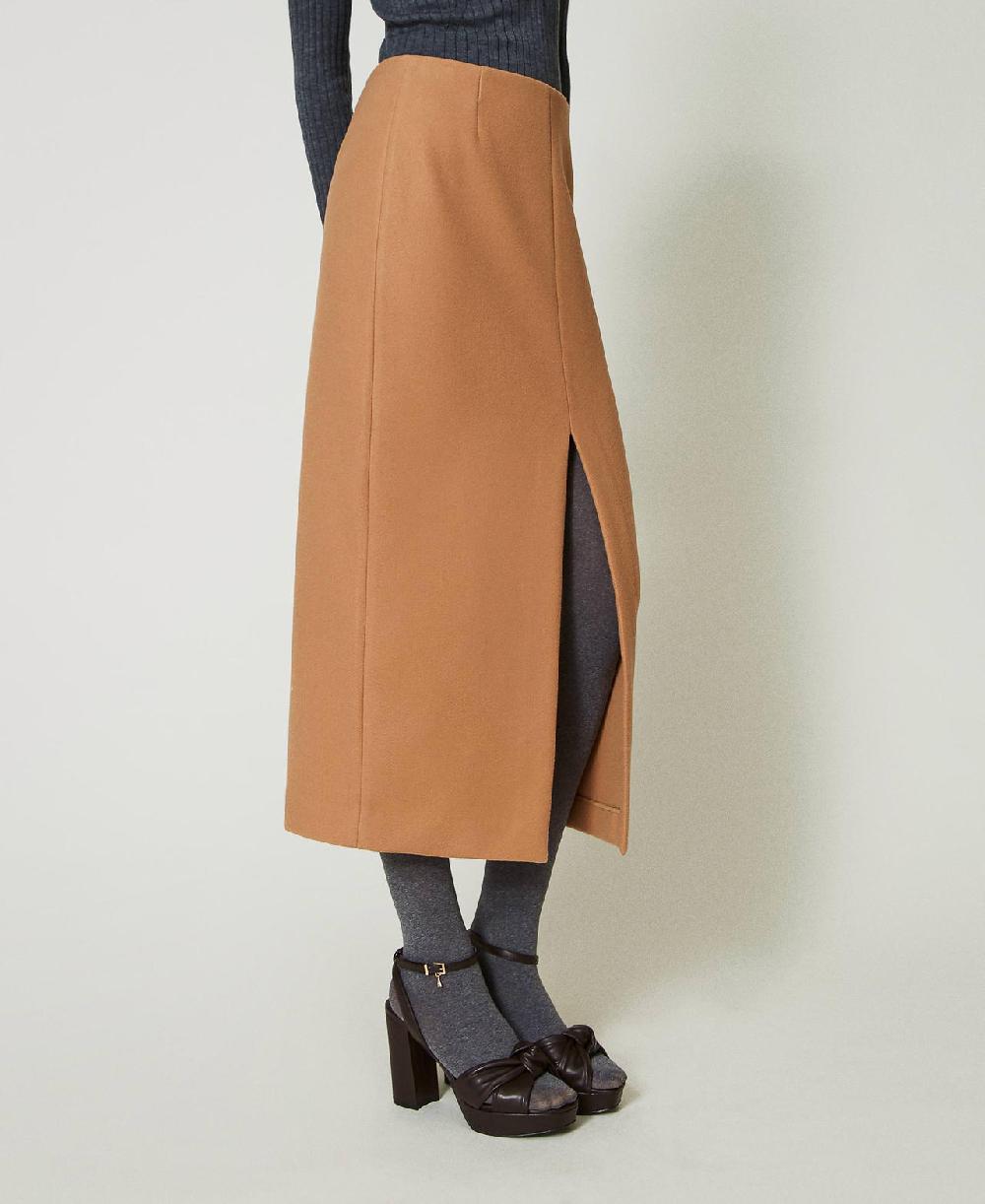 Scee by twin set Gonna longuette in panno Promozione
