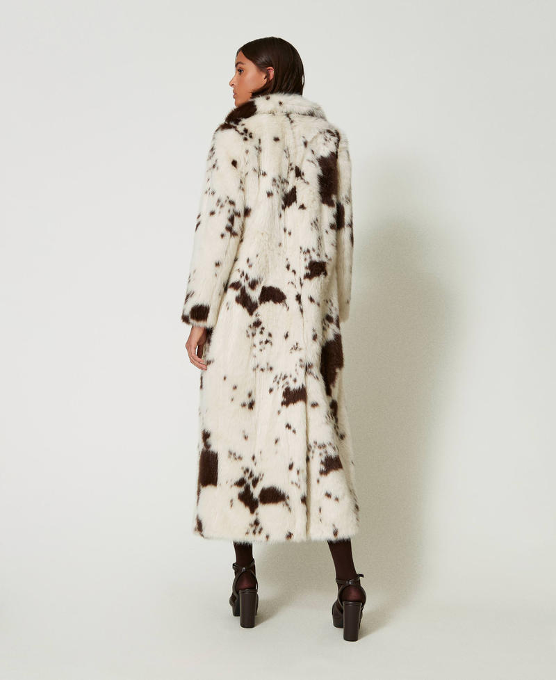 Scee by twin set Cappotto lungo in faux fur Spedizione Gratuita