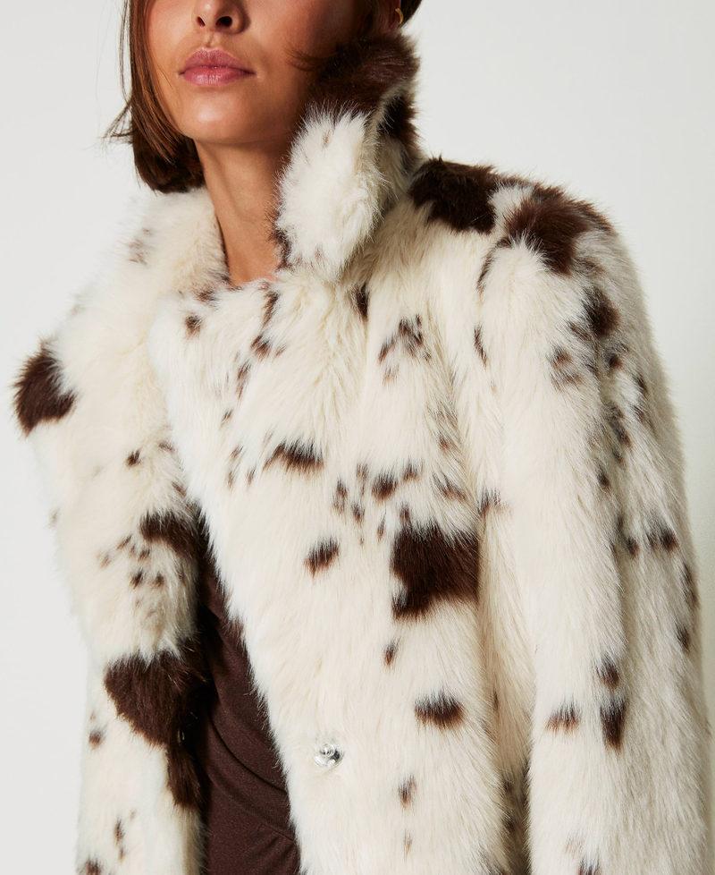 Scee by twin set Cappotto lungo in faux fur Spedizione Gratuita
