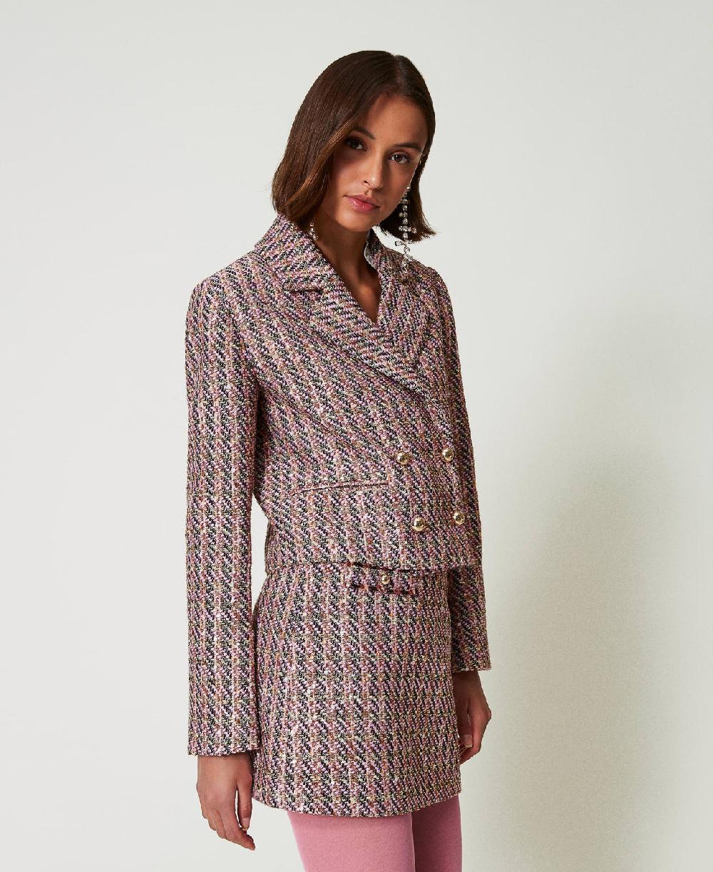 Scee by twin set Giacca blazer in bouclé e lurex Promozione Limitata