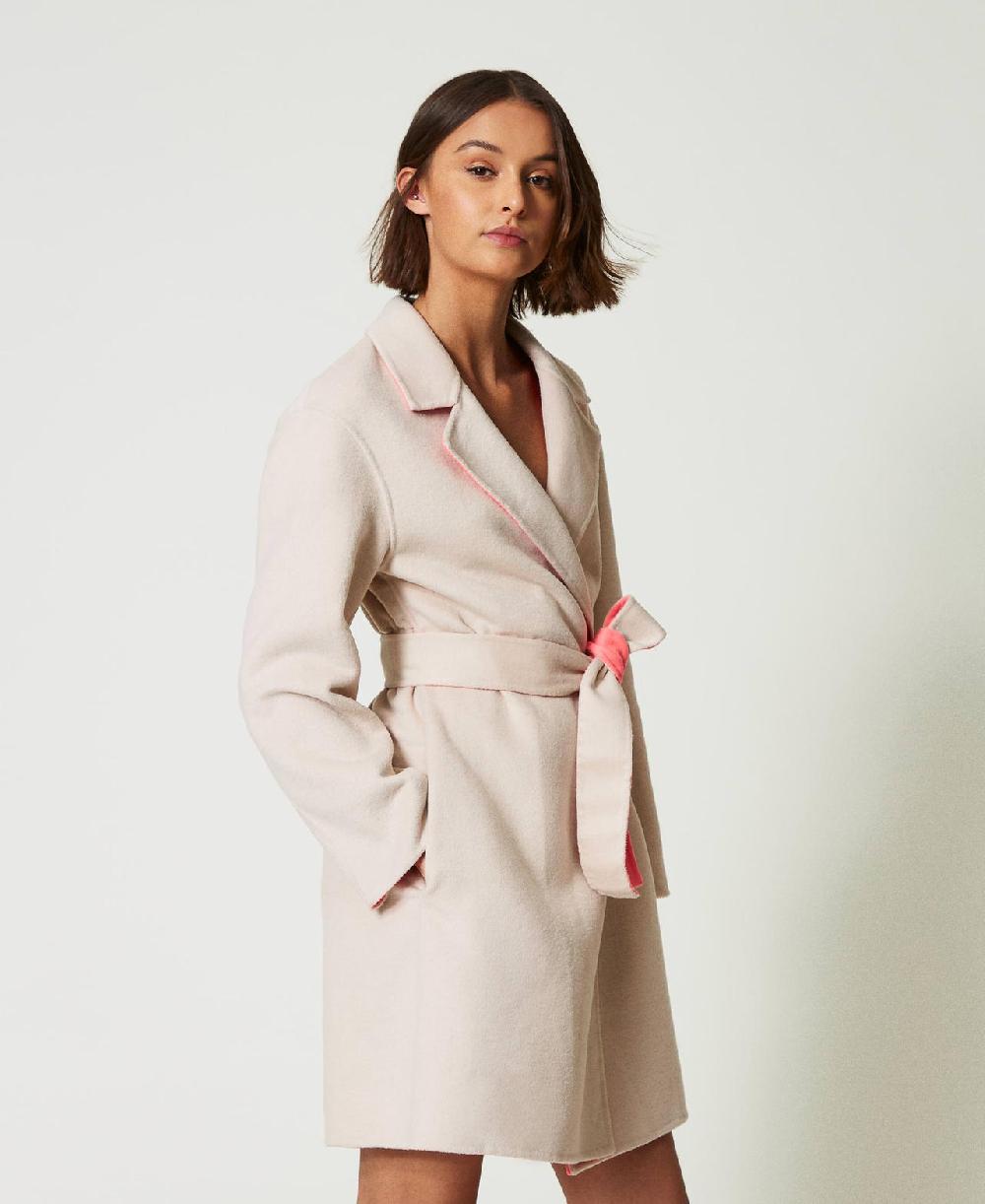 Scee by twin set Cappotto reversibile MYFO in panno misto lana Shopping Online