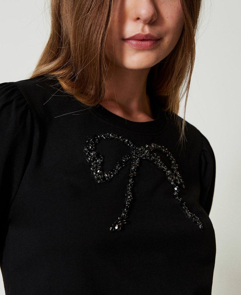 Scee by twin set T-shirt con ricamo a fiocco Offerta