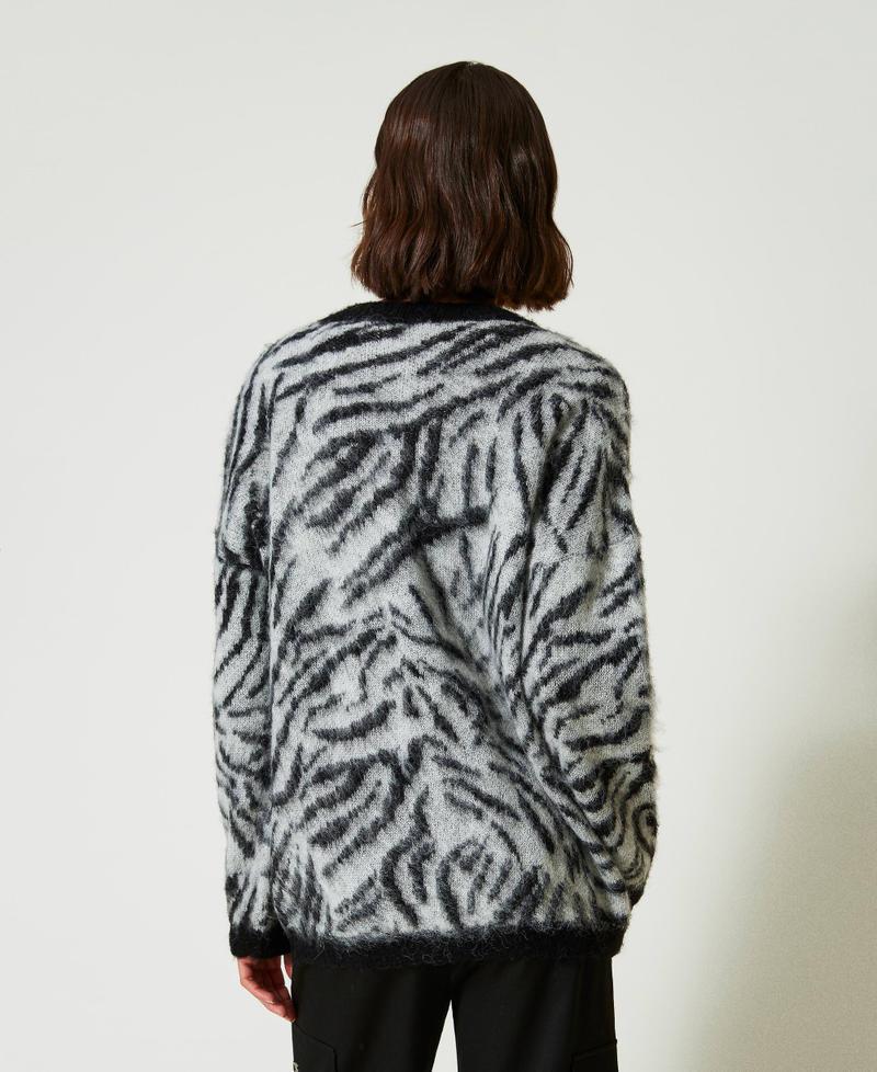 Scee by twin set Cardigan MYFO jacquard animalier Vendita Calda