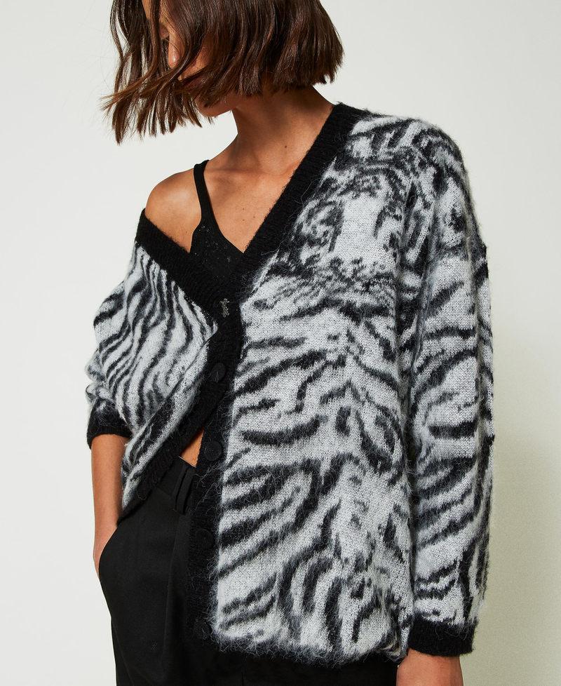Scee by twin set Cardigan MYFO jacquard animalier Vendita Calda
