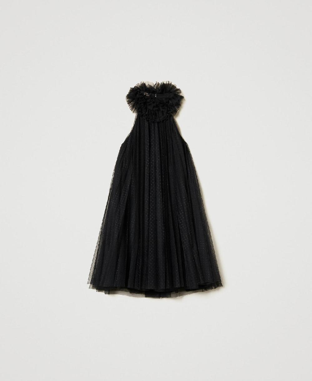 Scee by twin set Abito corto in tulle plissé Saldi Di Fabbrica