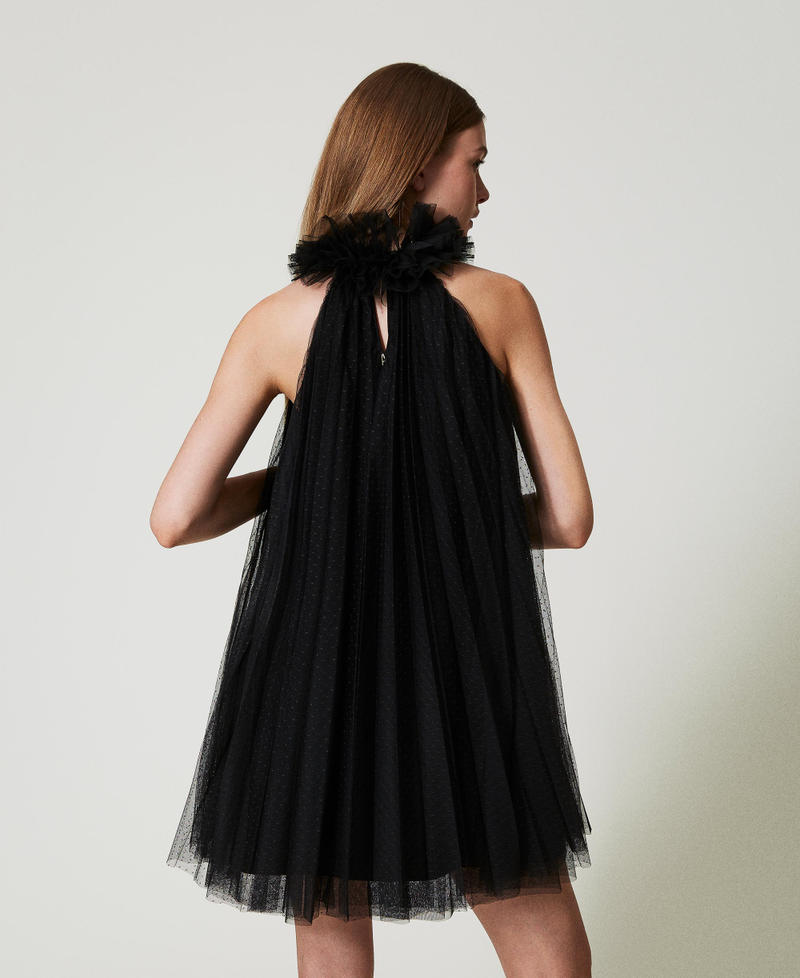 Scee by twin set Abito corto in tulle plissé Saldi Di Fabbrica