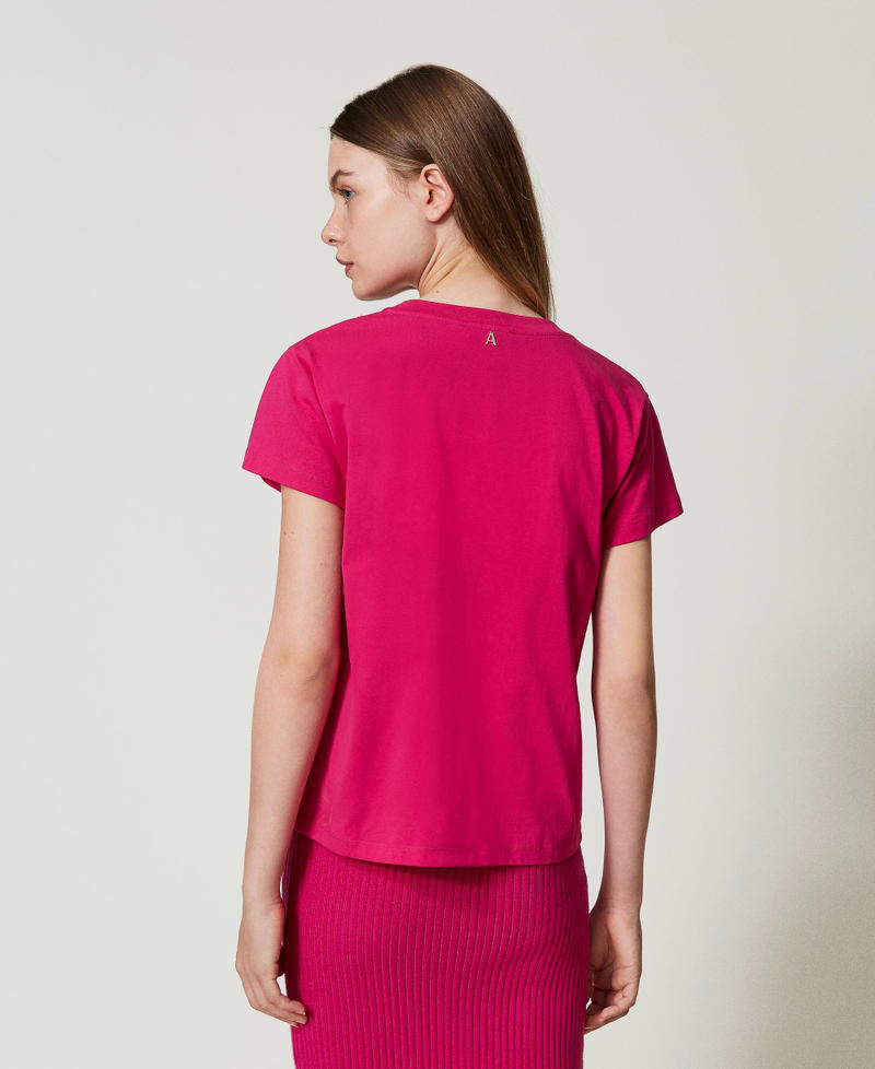 Scee by twin set T-shirt con frange ricamate In Saldo