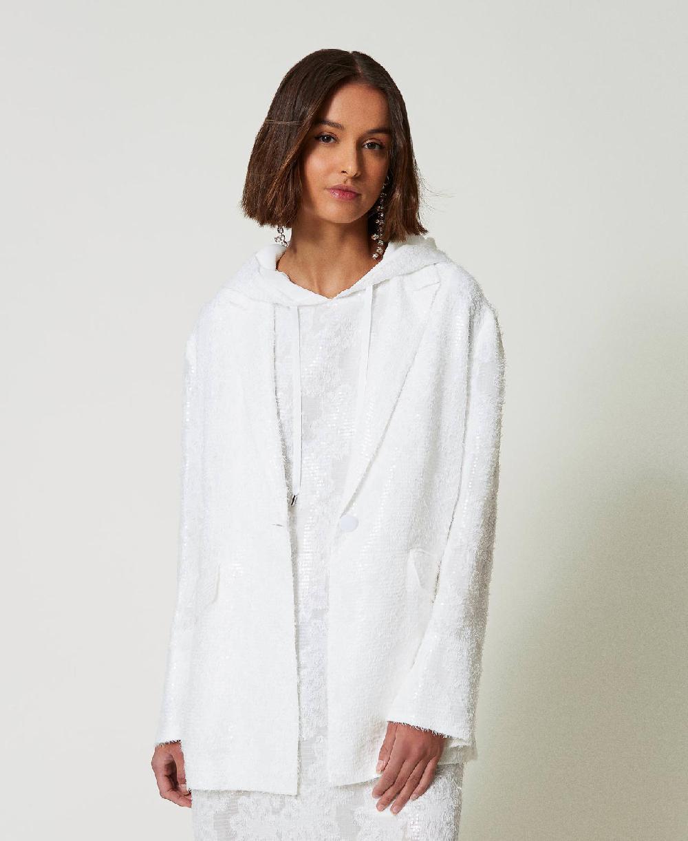 Scee by twin set Giacca blazer in full paillettes Nuova
