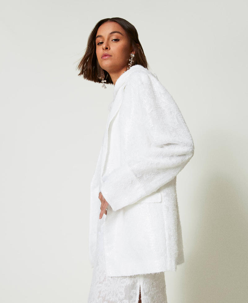 Scee by twin set Giacca blazer in full paillettes Nuova