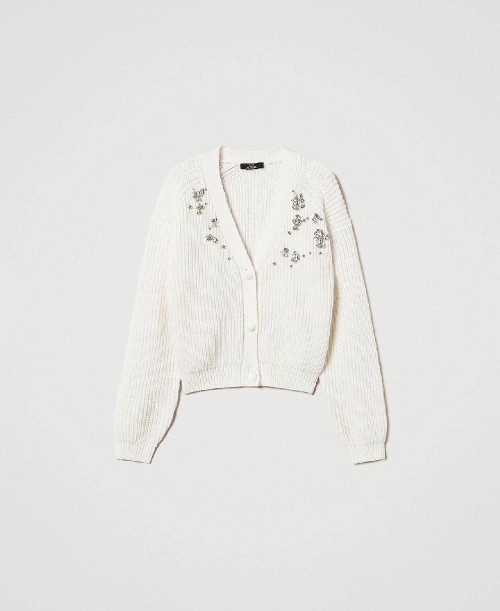 Scee by twin set Cardigan con ricami fatti a mano Spedizione gratuita