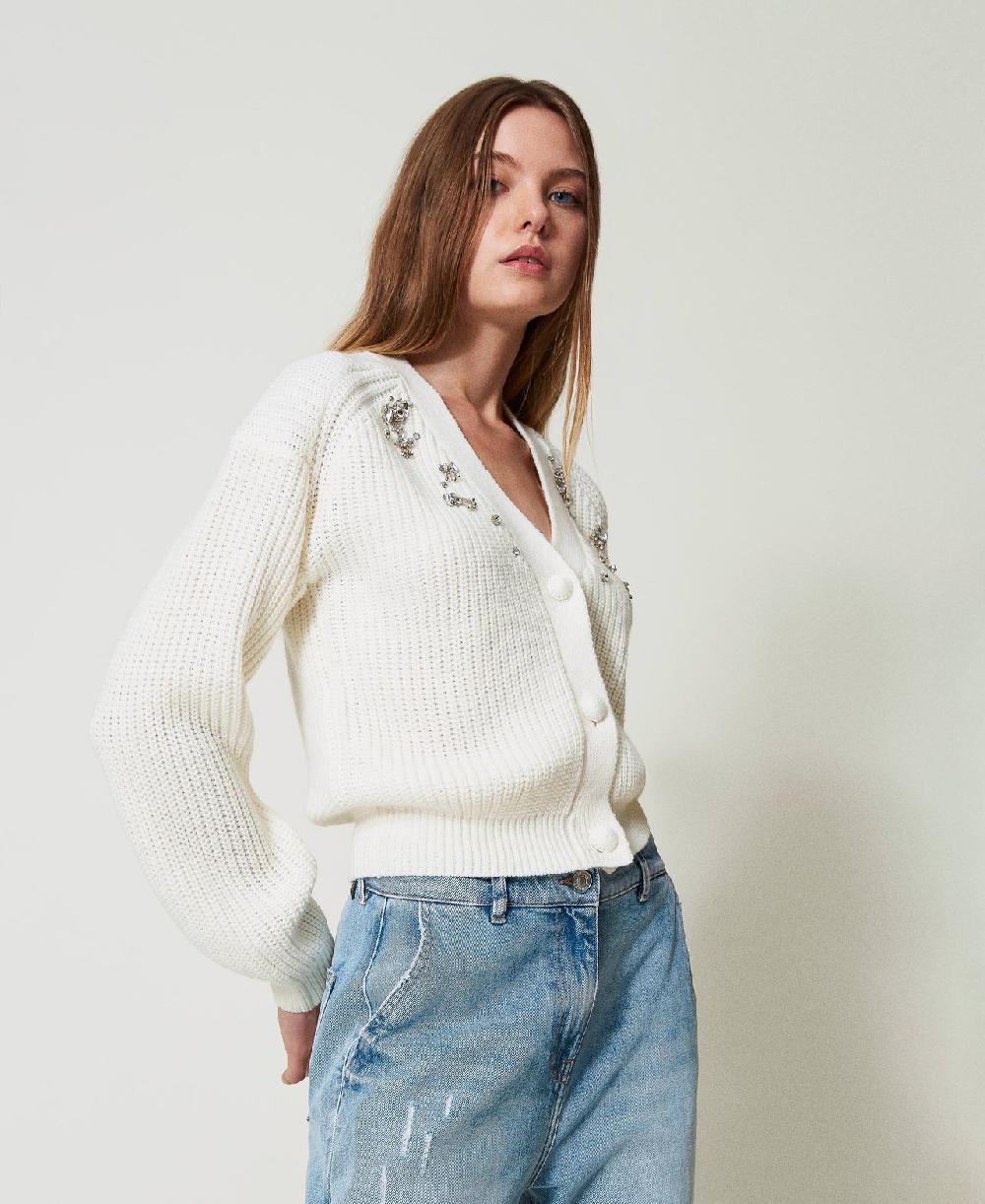 Scee by twin set Cardigan con ricami fatti a mano Spedizione gratuita