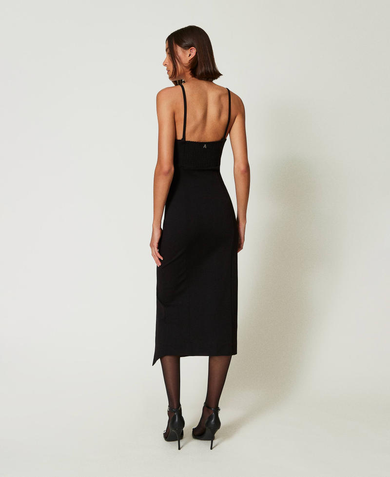 Scee by twin set Abito longuette con spacco Sconto di tempo limitato