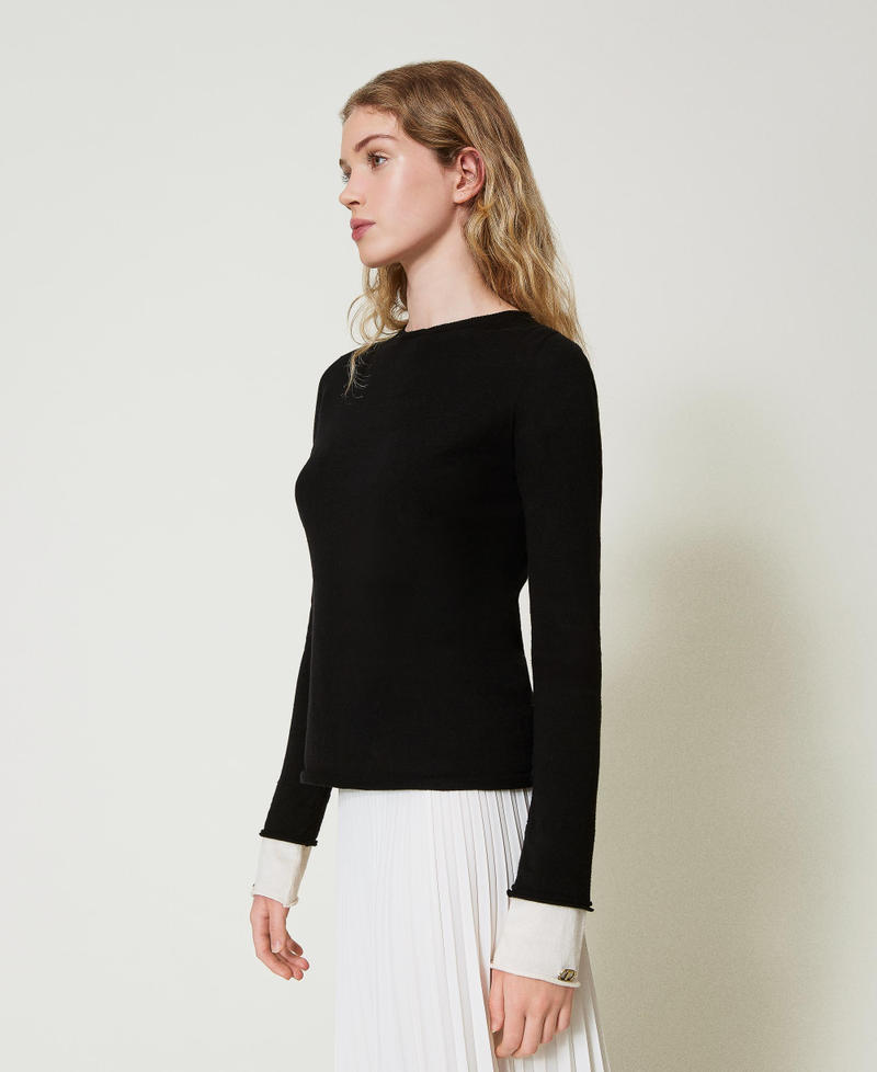 Scee by twin set Maglia con dettagli a contrasto e Oval T Negozio online di fabbrica