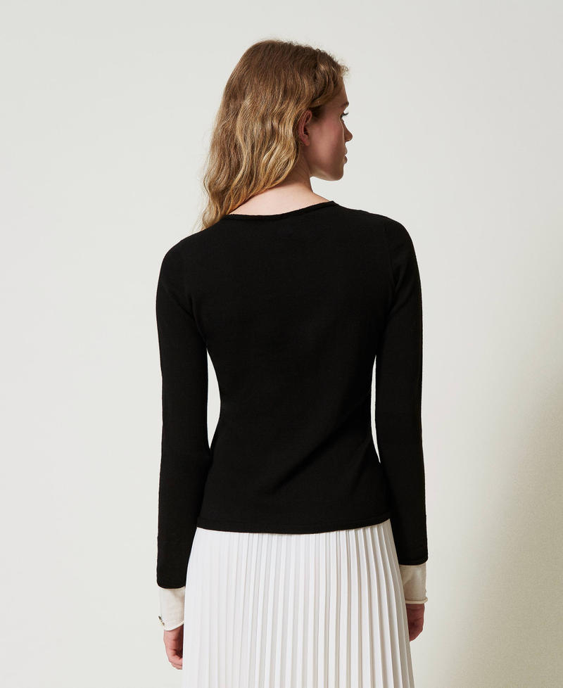 Scee by twin set Maglia con dettagli a contrasto e Oval T Negozio online di fabbrica