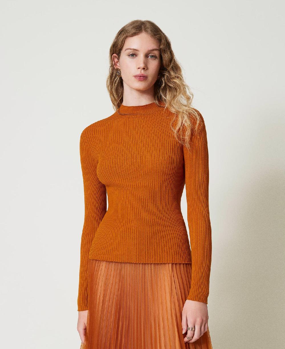 Scee by twin set Maglia lupetto a costine Offerta speciale