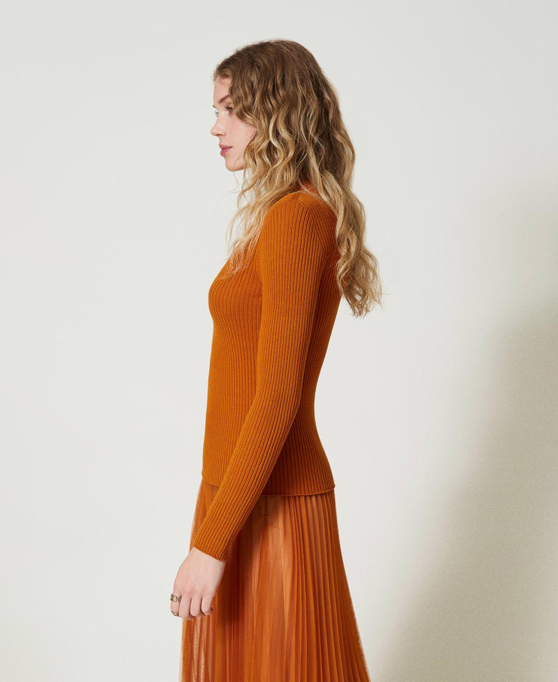 Scee by twin set Maglia lupetto a costine Offerta speciale