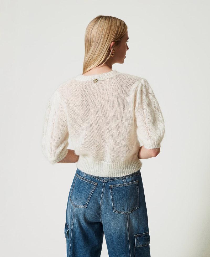 Scee by twin set Maglia in lana e mohair con pizzo Comprare a buon mercato